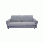 CANAPÉ LIT GRIS SMALA 3, PIEDS CHROME - RECONDITIONNÉ