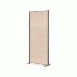 CLOISON DE SÉPARATION PLEINE B-ZEN - L 81 X H 180 CM - BOIS ANTIBACTÉRIEN CHÊNE CLAIR - PIED FIXE COULEUR ALUMINIUM