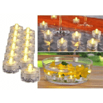 H INTERNATIONAL - LAMPION SUBMERSIBLE CHAUFFE-PLAT LED 12 BOUGIES CHAUFFE-PLAT ÉTANCHES BLANC CHAUD