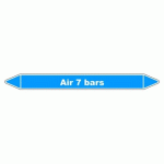 LOT DE 3 - MARQUEUR DE TUYAUTERIE - AIR 7 BARS - EN VINYLE LAMINÉ 250 X 26 MM
