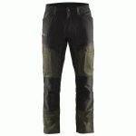 PANTALON DE TRAVAIL SERVICES STRETCH VERT OLIVE/NOIR TAILLE 40 - BLAKLADER