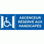 LOT DE 2 - PANNEAU PICTO ACCÈS AUX PERSONNES PMR ET À MOBILITÉ RÉDUITE - 210 X 75 - PVC