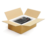 CAISSE CARTON BRUNE DOUBLE CANNELURE RAJA 25X20X15 CM, LOT DE 15
