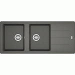 EVIER À ENCASTRER FRAGRANITE 1160 X 500 MM - 2 CUVES - GRIS STONE - BASIS BFG 621 FRANKE