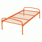 EVOLUTION LIT STANDARD SOMMIER TREILLIS 90X200 RAL 2003 ORANGE - MANUTAN COLLECTIVITÉS