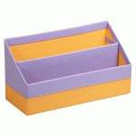 RHODIARAMA PORTE-COURRIER SIMILI CUIR ITALIEN 25X10X14 CM - IRIS - LOT DE 2