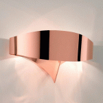 SELÈNE APPLIQUE LED SCUDO EN ACIER, CUIVRE