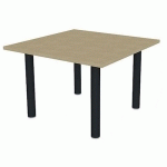 TABLE DE RÉUNION PLATEAU CARRÉ 110X110 CHÊNE - QUADRIFOGLIO