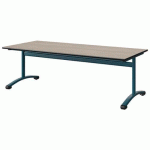 TABLE MALIBU 180X80 T3 DL STRA ACACIA/NOIR BLEU 5025