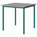 TABLE MALIBU 80X80CM T6 4P STRA ABS BÉTON F186/BLEU 5018