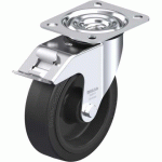 BLICKLE - ROULETTE PIVOTANTE À FREIN Ø 125MM BANDAGE CAOUTCHOUC NR 150KG - LE-POEV 125R-FI