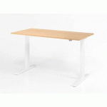 BUREAU ASSIS-DEBOUT SÉRIE XMKA-160X80CM-CHÊNE-BLANC - HAMMERBACHER