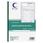 CARNET AUTOCOPIANT DE DEVIS (TRIPLI) - FORMAT 29,7 X 21 CM (PRIX À L'UNITÉ)