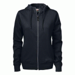 PRINTER ESSENTIALS OVERHEAD SWEATSHIRT FULLZIP FEMMES NOIR - TAILLE XXXL