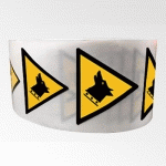 ROULEAU DE PICTOS DE DANGER - CHIEN DE GARDE - W013 - ISO 7010  - 25 MM