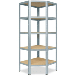 SHELFPLAZA - HOME 180X80X50 CM ÉTAGÈRE D'ANGLE GALVANISÉ / ETAGERE ANGLE EN METAL 5 NIVEAUX / ETAGÈRES D'ANGLE AVEC CAPACITÉ CHARGE 175KG PAR NIVEAU