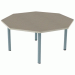 TABLE CARÉLIE MOB OCT Ø120 T3 STR POLY. ÉRABLE G. BEIG/LAGON - MOBIDECOR