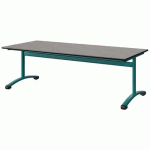 TABLE MALIBU 180X80 T3 DL STR ANTIB BÉTO F186/NOIR BLEU 5018