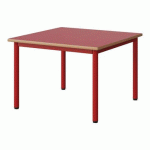 TABLE MALIBU 80X80CM T2 4P STRA ALAISÉ ROUGE U321/ROUGE 3020