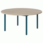 TABLE MALIBU Ø 120 T2 4P STRA ABS ACACIA/BLEU 5025