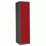 ARMOIRE HAUTE 500 X 725 X HT 1950 ANTHRACITE/ ROUGE 3002 - ANJOU TOLERIE