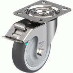 BLICKLE - ROULETTE PIVOTANTE À FREIN Ø 100MM BANDAGE POLYURÉTHANE TPU 150KG - LEX-PATH 100KFD-FI