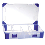 BOÎTE DE RANGEMENT EN PLASTIQUE VISO, 9 COMPARTIMENTS AMOVIBLES