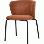 CHAISE EMPILABLE BREAK EN TISSU - MARRON-ROUGE - VEBA