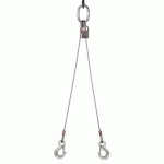 ELINGUE INOX 2 BRINS - CMU 560 KG - 1M - GODET