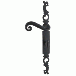 ENSEMBLE SUR PLAQUE DE STYLE CÉVENNES ENTRAXE 195MM BEC DE CANE CONDAMNATION DROITE NOIR - BRIONNE - V.1010743NR
