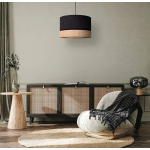 EULUNA LEVO SUSPENSION, Ø 40 CM, JUTE/NOIR