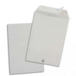 LA COURONNE BOÎTE DE 500 POCHETTES BLANCHES AUTO-ADHÉSIVES 90G FORMAT C5 162X229MM 100%RECYCLÉ