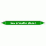 LOT DE 3 - MARQUEUR TUYAUTERIE - EAU GLYCOLÉE GLACÉE - VINYLE LAMINÉ 355 X 37 MM