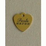 MEDAILLE POUR CHAT EN LAITON GD COEUR