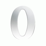 PLAQUE SIGNALÉTIQUE NUMÉRO OU LETTRE EN INOX POLI DÉCOUPÉ - 0 KARCHER DESIGN