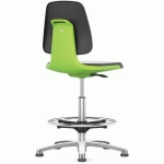 SIÈGE D'ATELIER LABSIT SIMILICUIR ALUMINIUM - VERT - BIMOS
