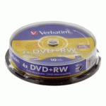 SPINDLE 10 DVD+RW VERBATIM 4X