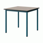 TABLE MALIBU 80X80 T5 4P STRA ANTIB ACACIA/NOIR BLEU 5025