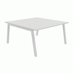 TABLE PARTAGE 140 X 143 CM BLANC / BLANC - BURONOMIC