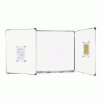 TABLEAU TRIPTYQUE 1,20X1,50M INTÉRIEUR VERT,CADRE ALU ANODISÉ + KIT D\