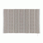 TAPIS DE BAIN 50 X 80 CM - BEIGE ET BLANC - SHAKI WENKO