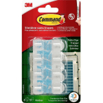 COMMAND - 17017 AW OUTDOOR DE DÉCORATION CLIP, SPURLOS RÉSIDUS, PRESQUE INVISIBLE, 8 CLIPS AVEC 10 STRIPS TAILLE S