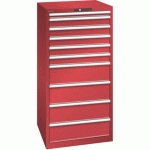 ARMOIRE ROUGE 717X725X1450 AVEC 10 TIR. 75KG _ 78.313.070 - LISTA