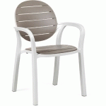 FAUTEUIL PALMA BLANC / TAUPE - STAMP