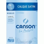 FEUILLES PAPIER CALQUE CANSON 17151 - SATIN - 70G - A3 - POCHETTE DE 10