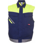 GILET VISLINE MARINE/JAUNE/ZINC TAILLE M - BLAU