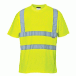 LOT DE 2 - PORTWEST S478 T-SHIRT HI-VIS JAUNE - TAILLE XS