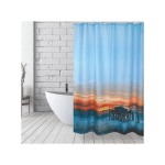 RIDEAU DE DOUCHE POLYESTER 180X200CM MOTIF SUNSET - ANNEAUX INCLUS MSV MULTICOLOR