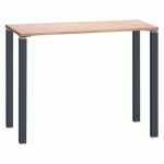 TABLE HAUTE RECTANGLE EDEN CHÊNE CLAIR PIEDS ANTHRACITE