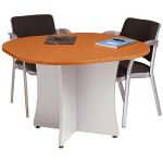 TABLE RONDE PLATEAU 'BLANC', PIEDS 'ALUMINIUM', ACTIVITY 2.